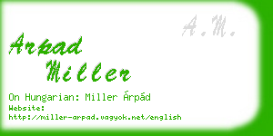 arpad miller business card